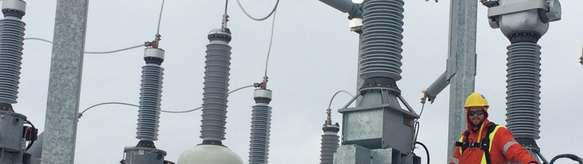 man standing in a substation