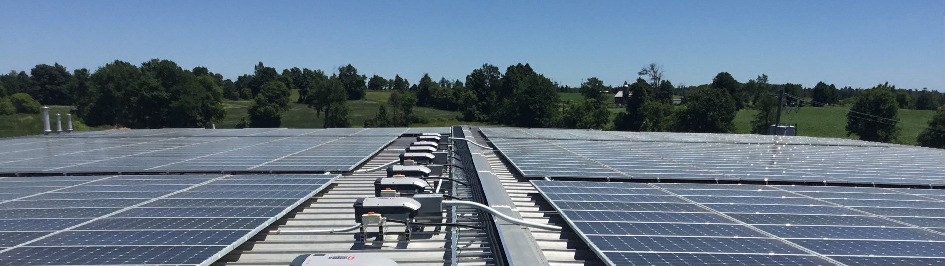 solar panels on a roof