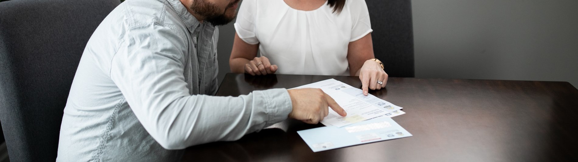 Customers looking at invoice 